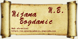Mijana Bogdanić vizit kartica